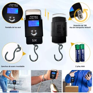 Foto 3 | Báscula Digital De Equipaje Con Gancho, Básculas Para Maleta Eo Safe Imports Esi-16307 Negro
