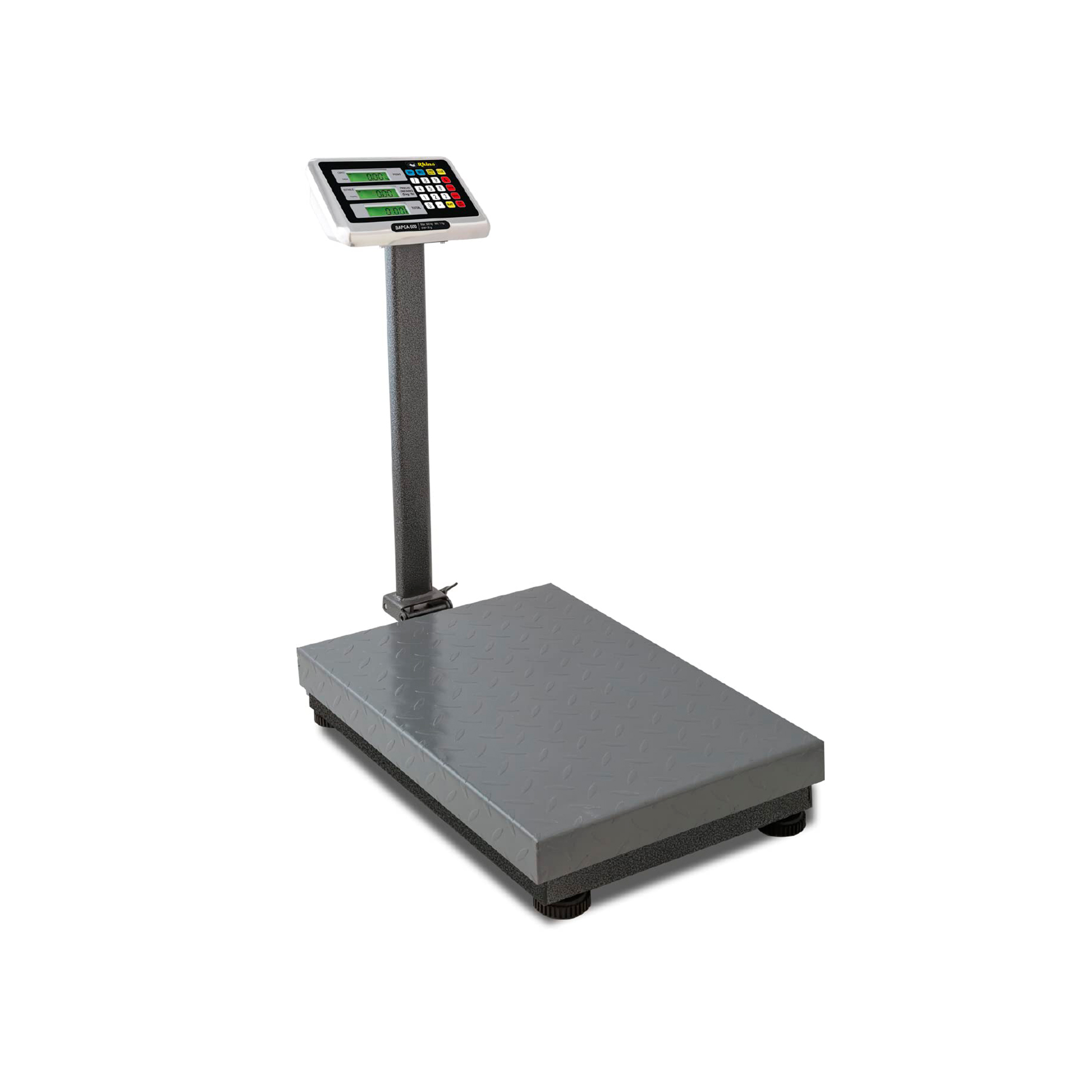 Báscula De Plataforma Plegable Rhino Bapca-500 Gris Báscula De Plataforma 500 Kg Con Doble Display, Portátil Y Plegab