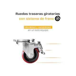 Foto 5 | Báscula De Plataforma Plegable Rhino Bapca-800 800 Kg, Plataforma 60x80 Cm, Portátil, Ruedas Con Freno