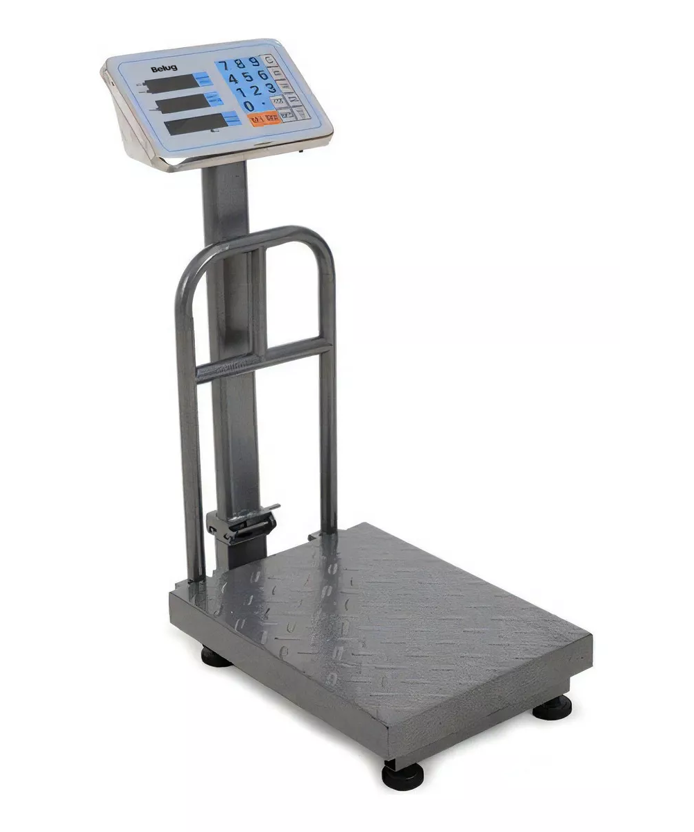 Foto 1 | Bascula Belug 150 Kg 110v Uso Rudo Acero Industriales Digitales Recargable Gris