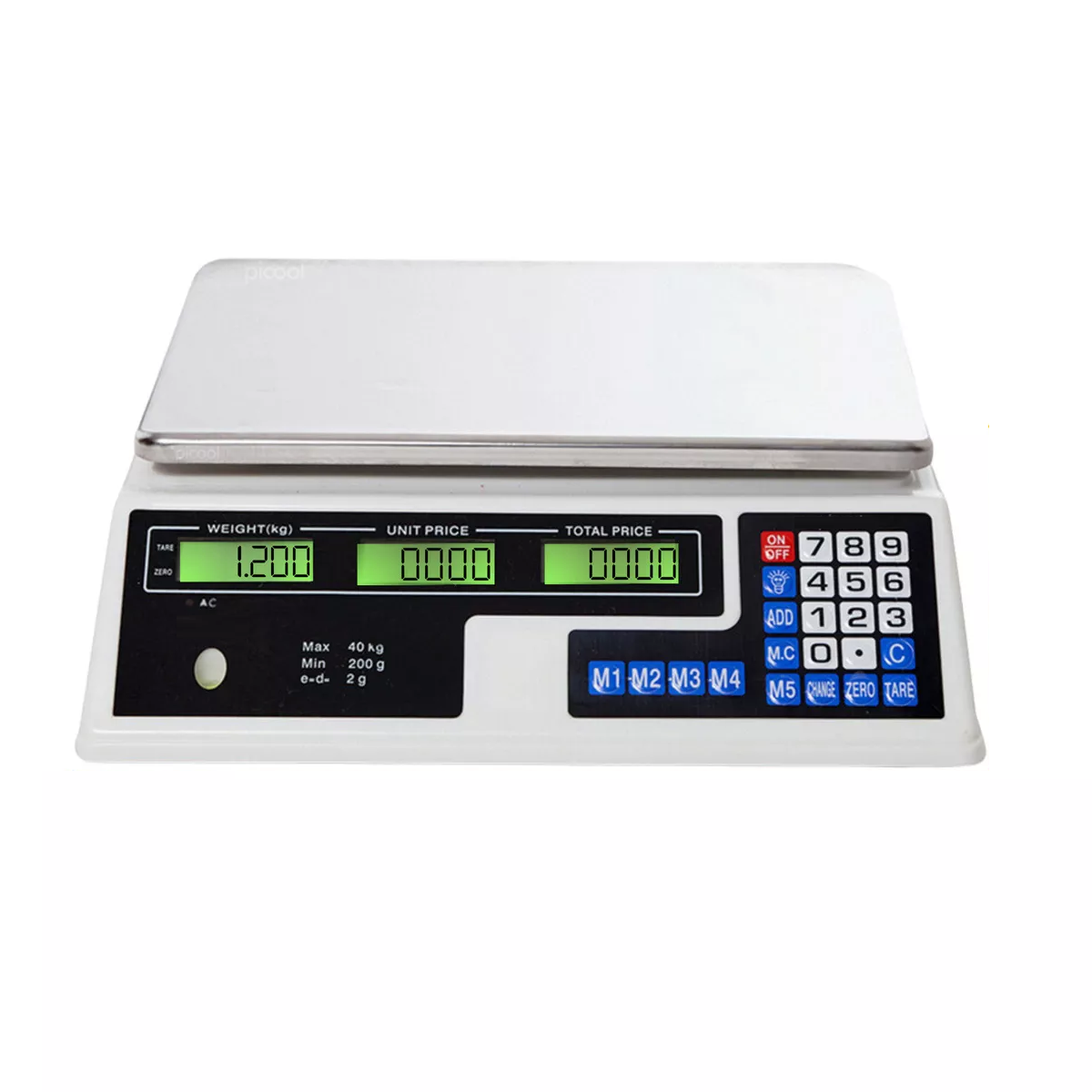 Báscula Comercial Digital Eo Safe Imports ESI-14832 Blanca 40 kg Recargable