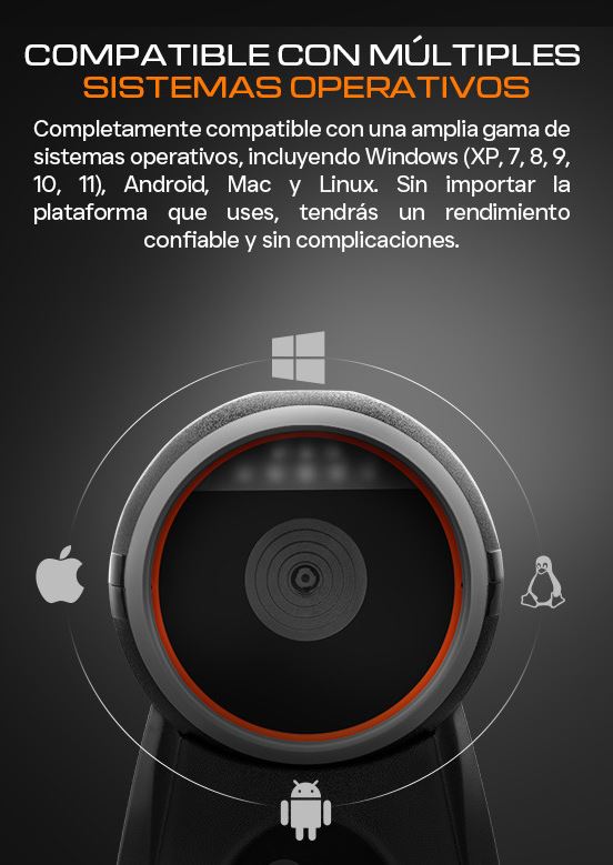 Foto 8 pulgar | Lector De Código De Barras Qian Qob-2dush Manos Libres Ajustable Códigos 1d-2d En Papel Y Pantallas Usb Wind/mac
