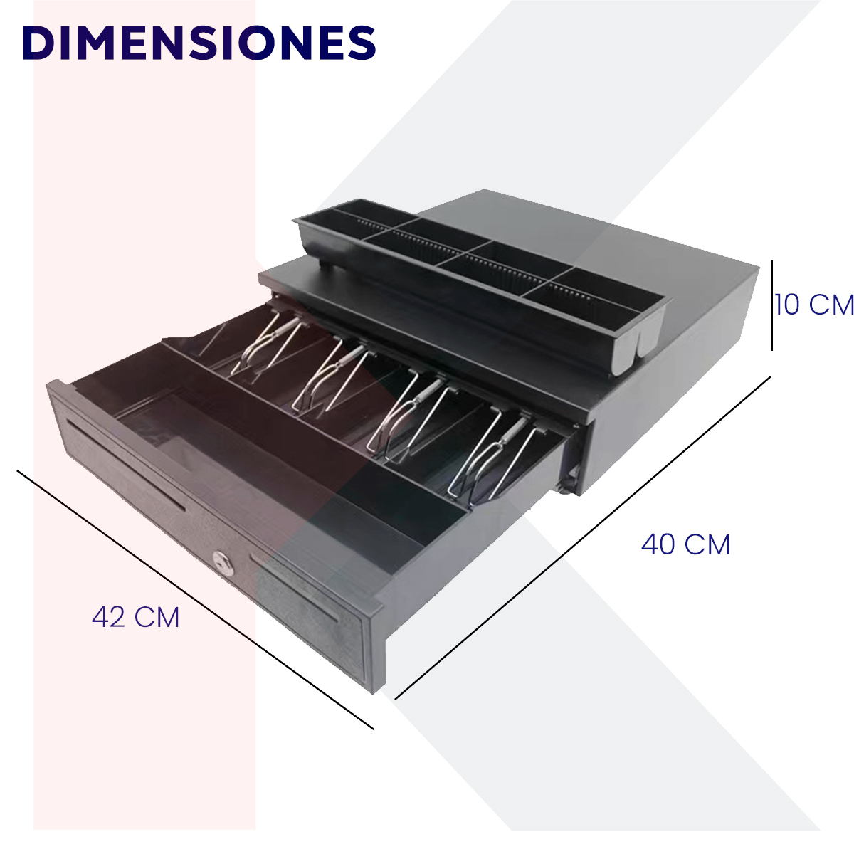 Foto 4 pulgar | Cajón Metálico de Dinero Kishnell LAS405H Taurus Gris RJ11