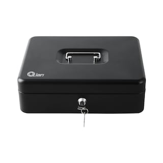 Foto 1 | Caja Para Dinero Qian Qoc-143lk Bandejas Para 4 Billetes Y 5 Monedas, Cerradura De Llave, Portatil Con Asa Color Negro