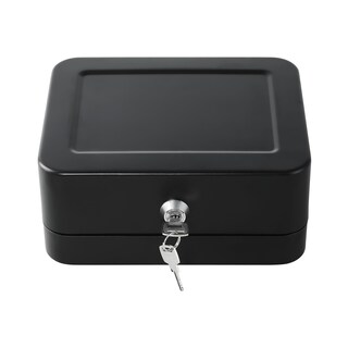 Foto 4 | Caja Para Dinero Qian Qoc-143sk Bandejas Para Billetes Y 5 Monedas Removible, Cerradura De Llave, Portatil Con Asa