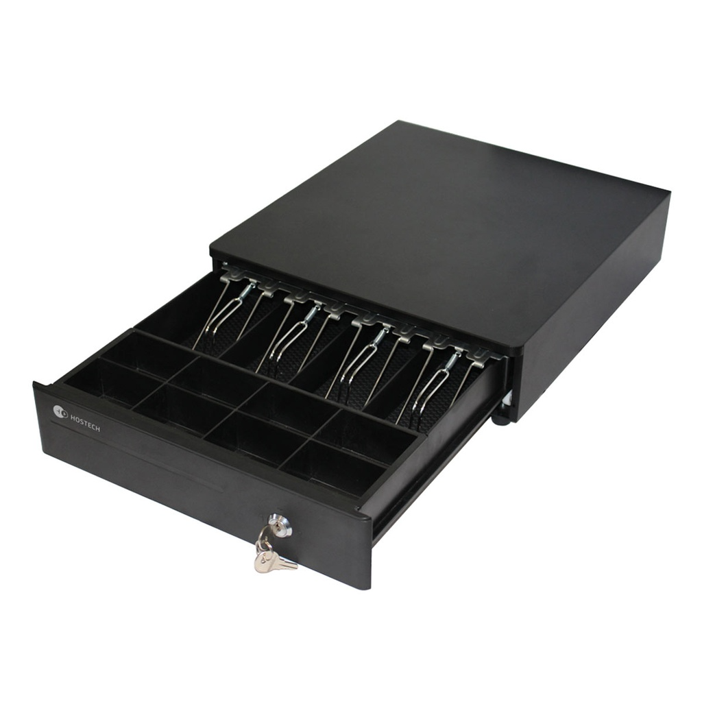 Foto 4 pulgar | Cajon De Dinero Hostech Ht-300 4 Billetes 8 Monedas Negro Acero Rj11 Htposcd1b