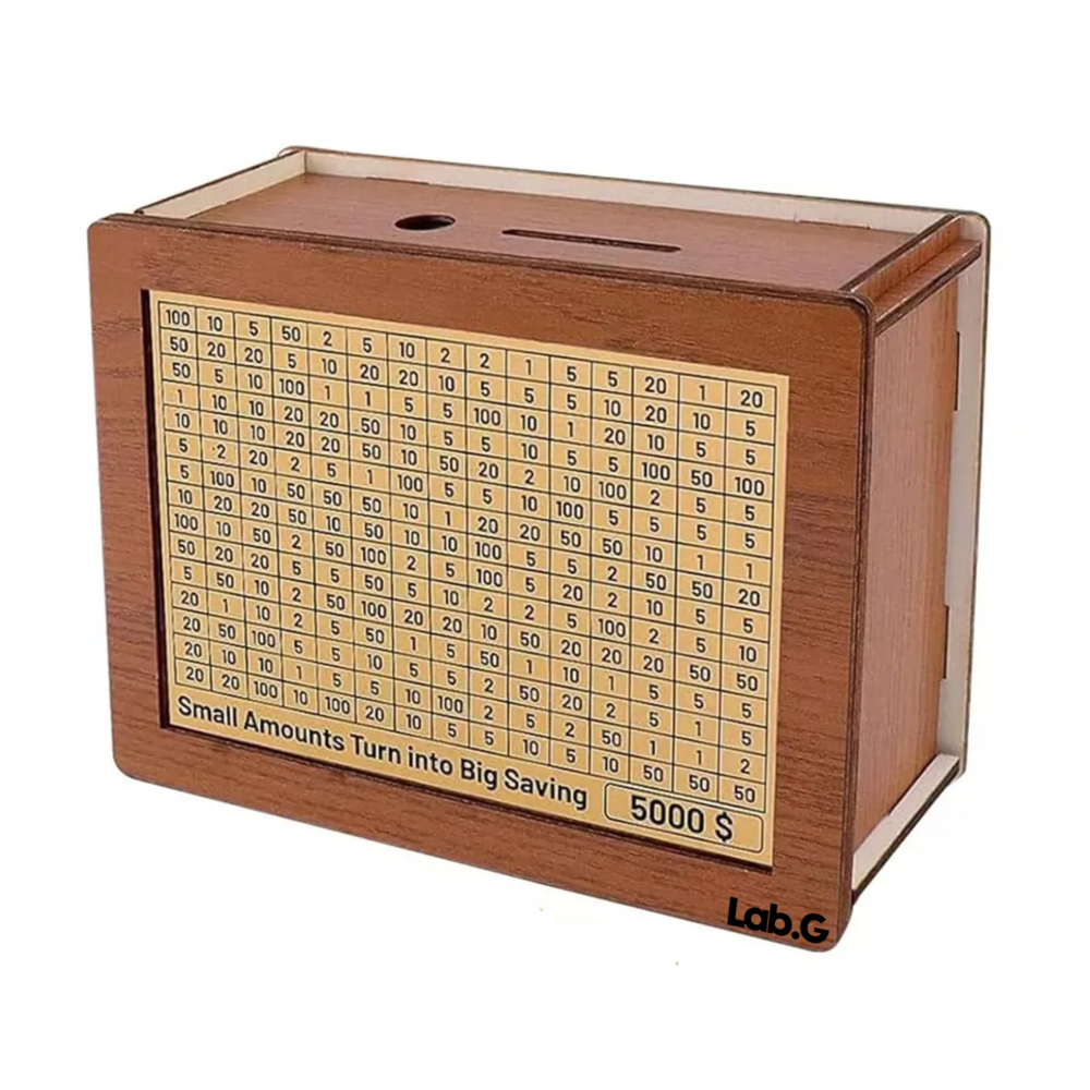 Foto 1 | Caja De Dinero De Madera Con Mostrador Lab.g  Cafe Oscuro