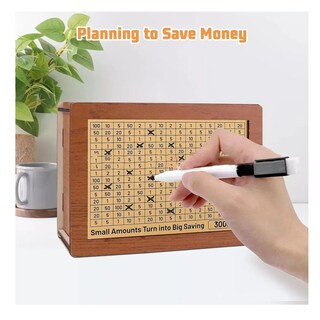 Foto 3 | Caja De Dinero De Madera Con Mostrador Lab.g Cafe Oscuro