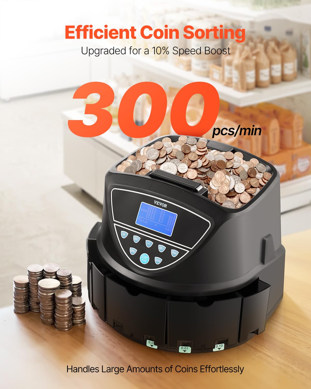 Foto 3 pulgar | Contador Y Clasificador De Monedas Vevor Mejorado Con Pantalla Para Monedas En Usd - Venta Internacional.