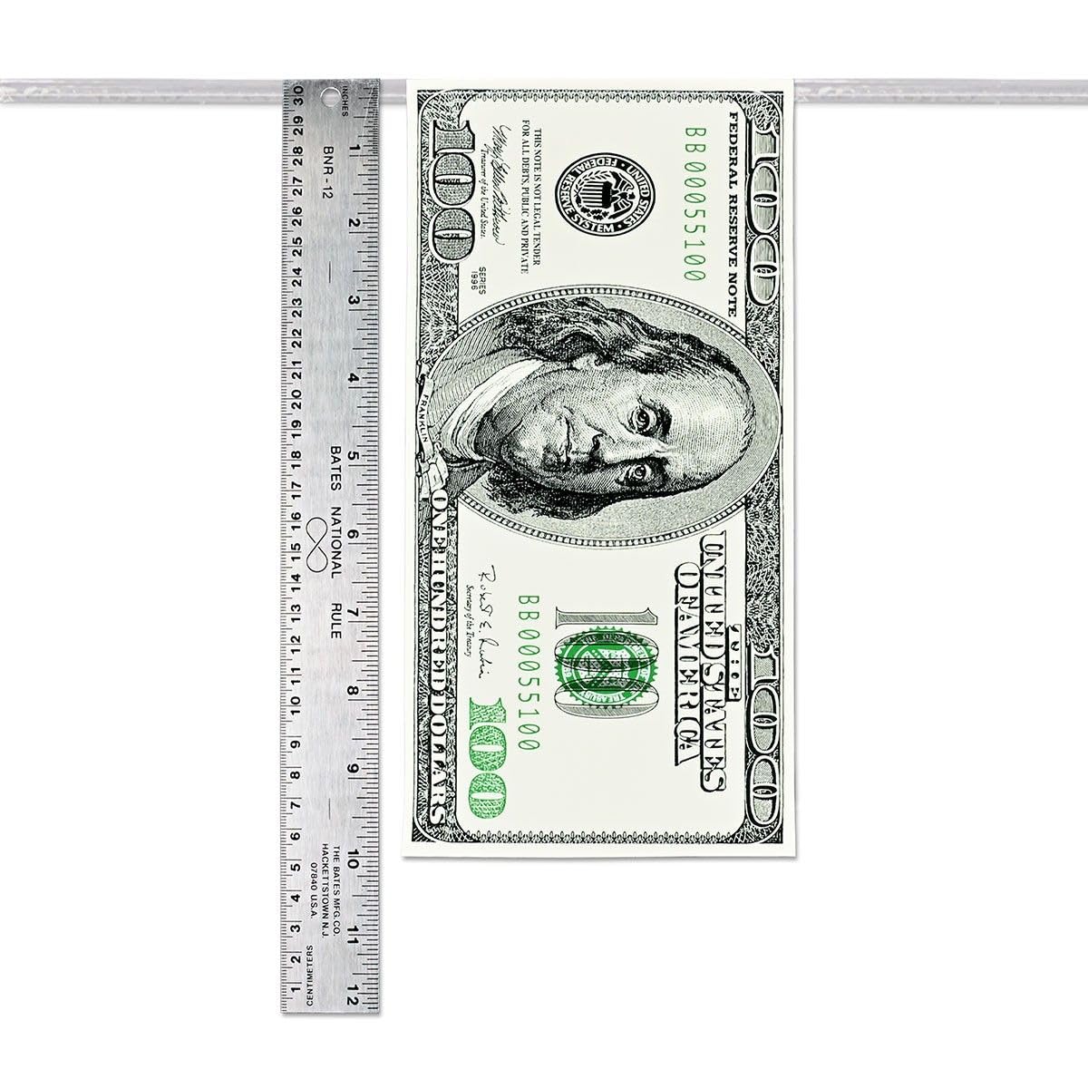 Foto 5 pulgar | Accesorio Para Fiestas De Casino Pennant Banner Beistle, Billete De 100 Dólares - Venta Internacional.