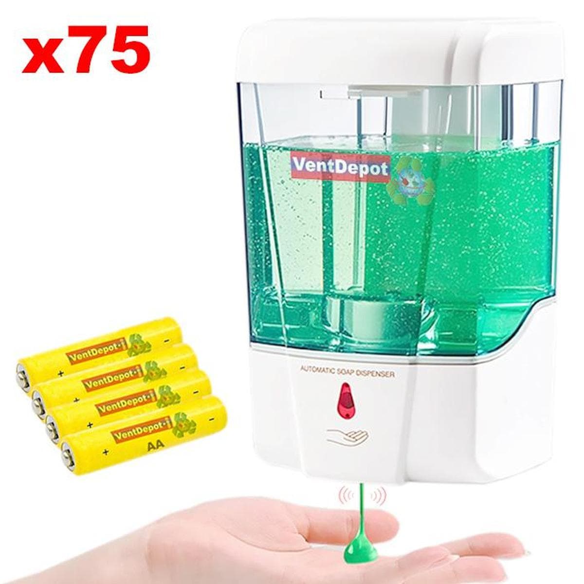 Dispensador De Shampoo Y Crema Ventdepot Mxnsp-012 75 Pieza Blanco $55,712