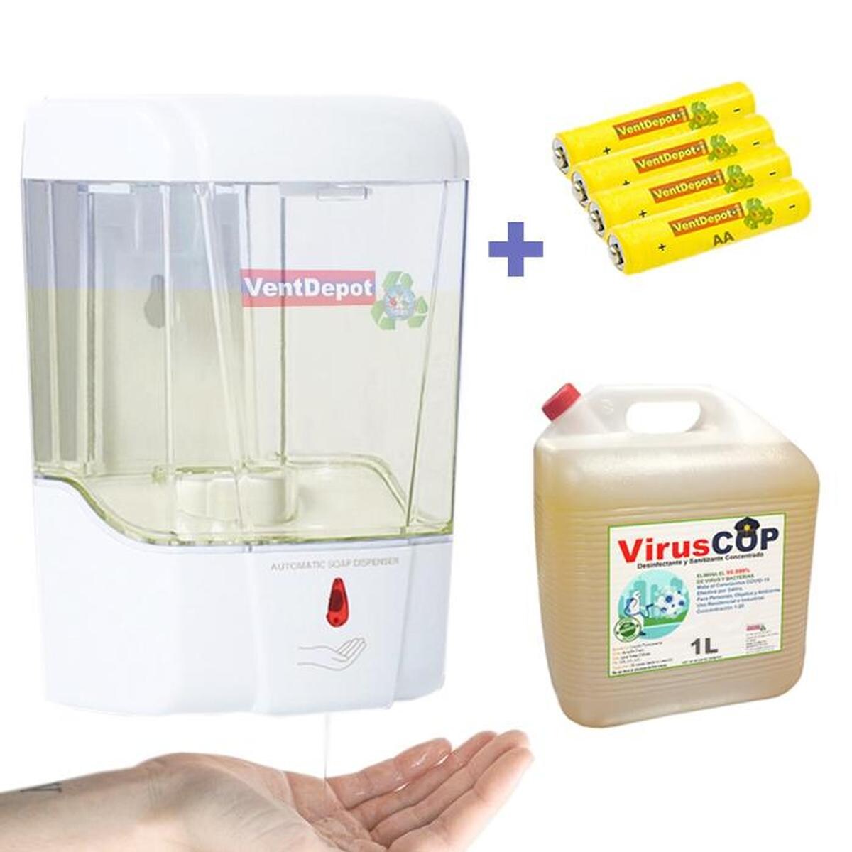 Despachador Automático Protección + Sanitizante Concentrado VentDepot Mxscv-001 Blanco $1,876