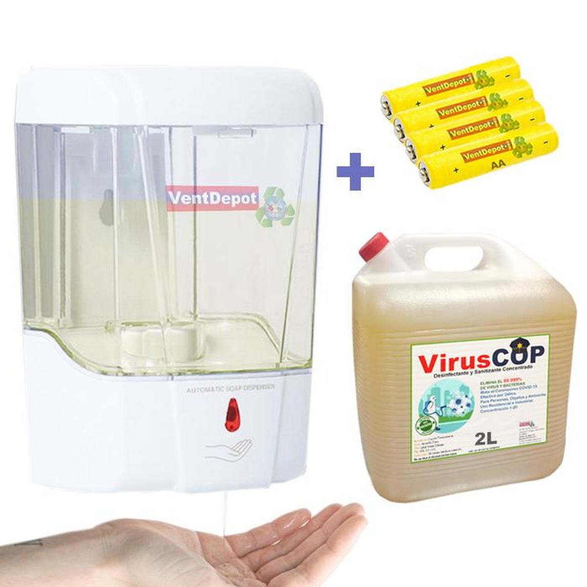 Foto 2 pulgar | Despachador Automático Protección + Sanitizante Concentrado VentDepot Mxscv-002 Blanco