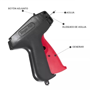 Foto 2 | Etiquetado De Mercadería Pistolas Etiquetadoras De Ropa Negro
