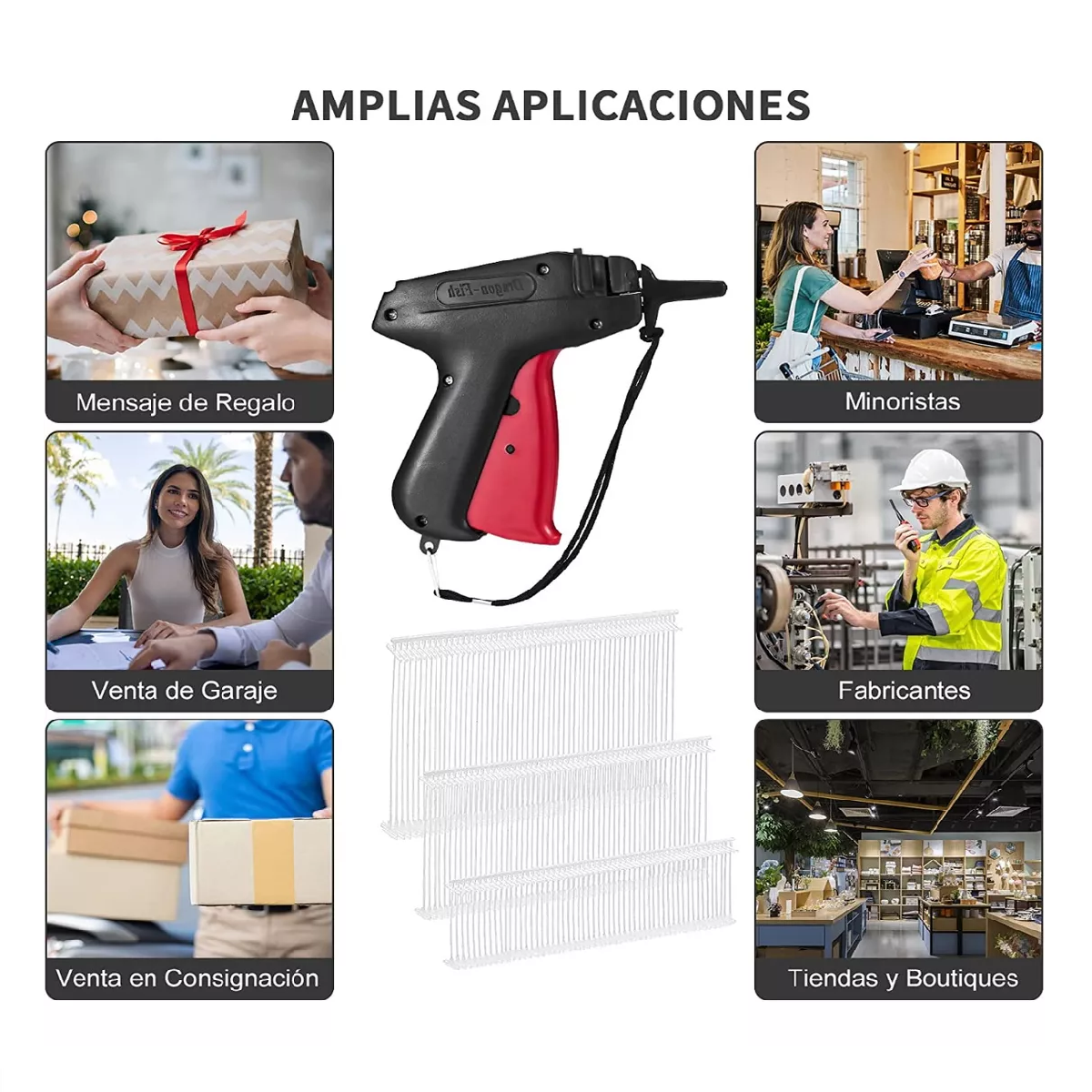 Foto 5 pulgar | Etiquetado De Mercadería Pistolas Etiquetadoras De Ropa Negro