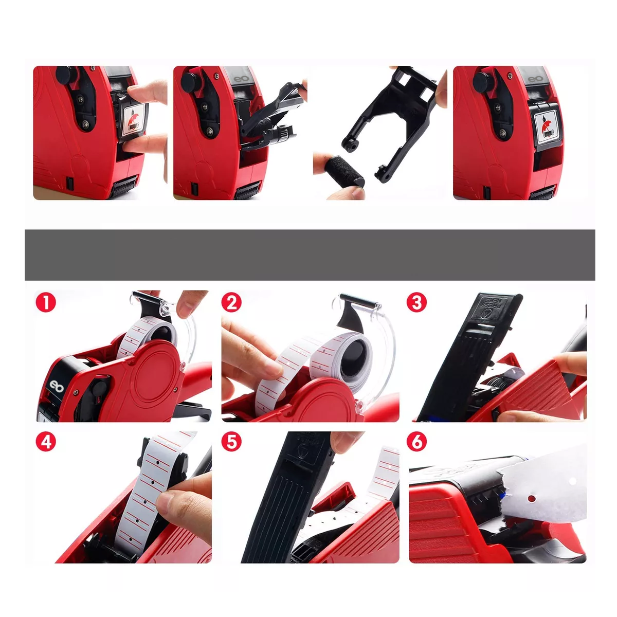 Foto 3 | Pistola Etiquetadora Precio Manual 8 Digitos Eo Safe Imports Esi-14838-1 Rojo