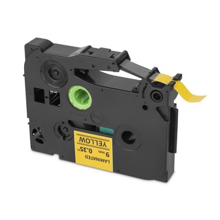 Foto 5 | Cinta De Etiquetas Qian Qze-621, 6 Pack Laminadas 9mm Ancho 8m Largo, Negro/amarillo, Compatible Con Brother P-touch