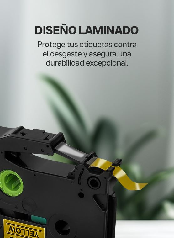 Foto 7 pulgar | Cinta De Etiquetas Qian Qze-621, 6 Pack Laminadas 9mm Ancho 8m Largo, Negro/amarillo, Compatible Con Brother P-touch