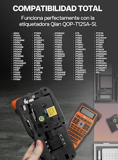 Foto 7 | Cinta De Etiquetas Qian Qze-631, 6 Pack Laminadas 12 Mm De Ancho 8 M De Largo, Negro/amarillo Compatible Con Bro