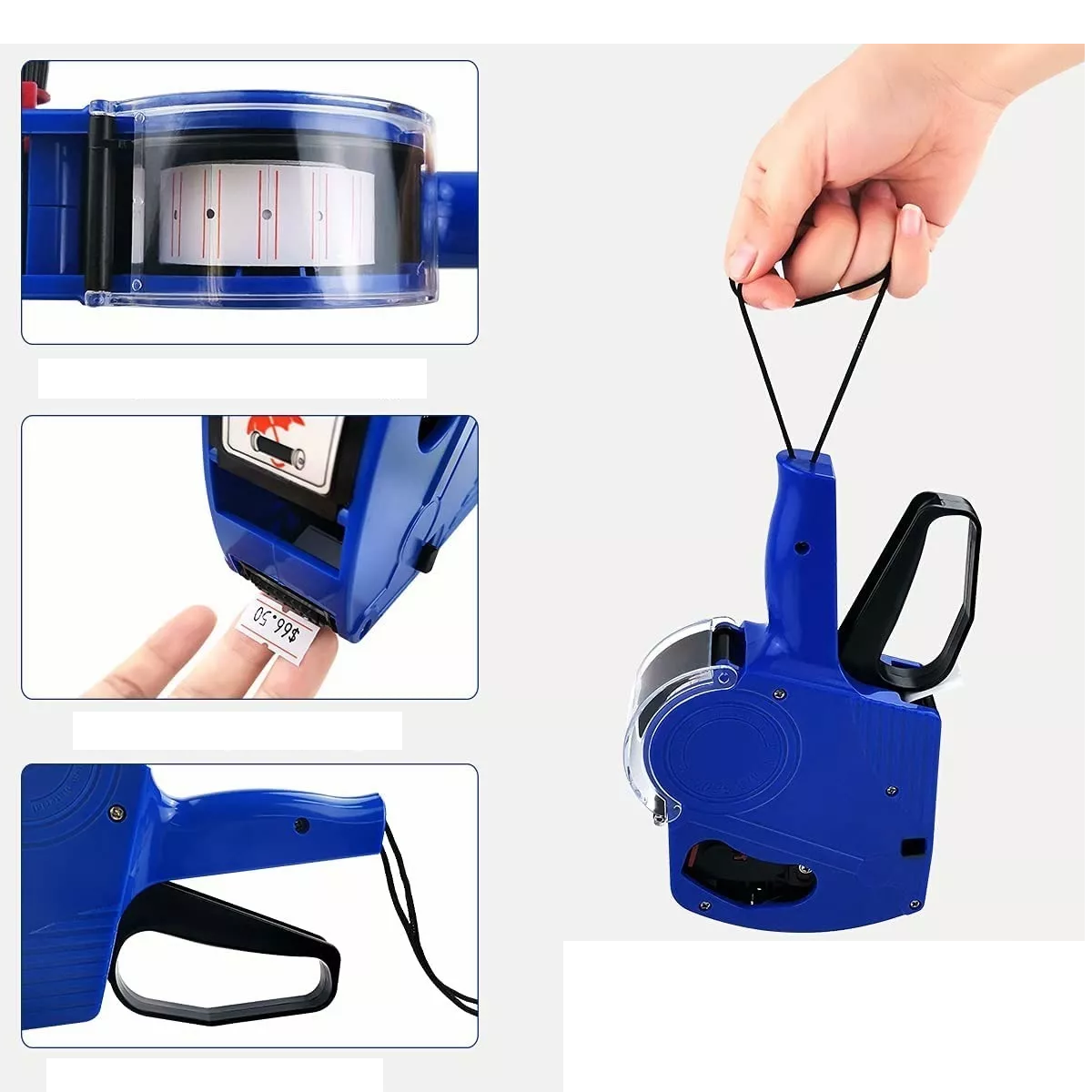 Foto 3 pulgar | Pistola Etiquetadora Manual Eo Safe Imports ESI-8088 color Azul 8 Dígitos y Etiquetas