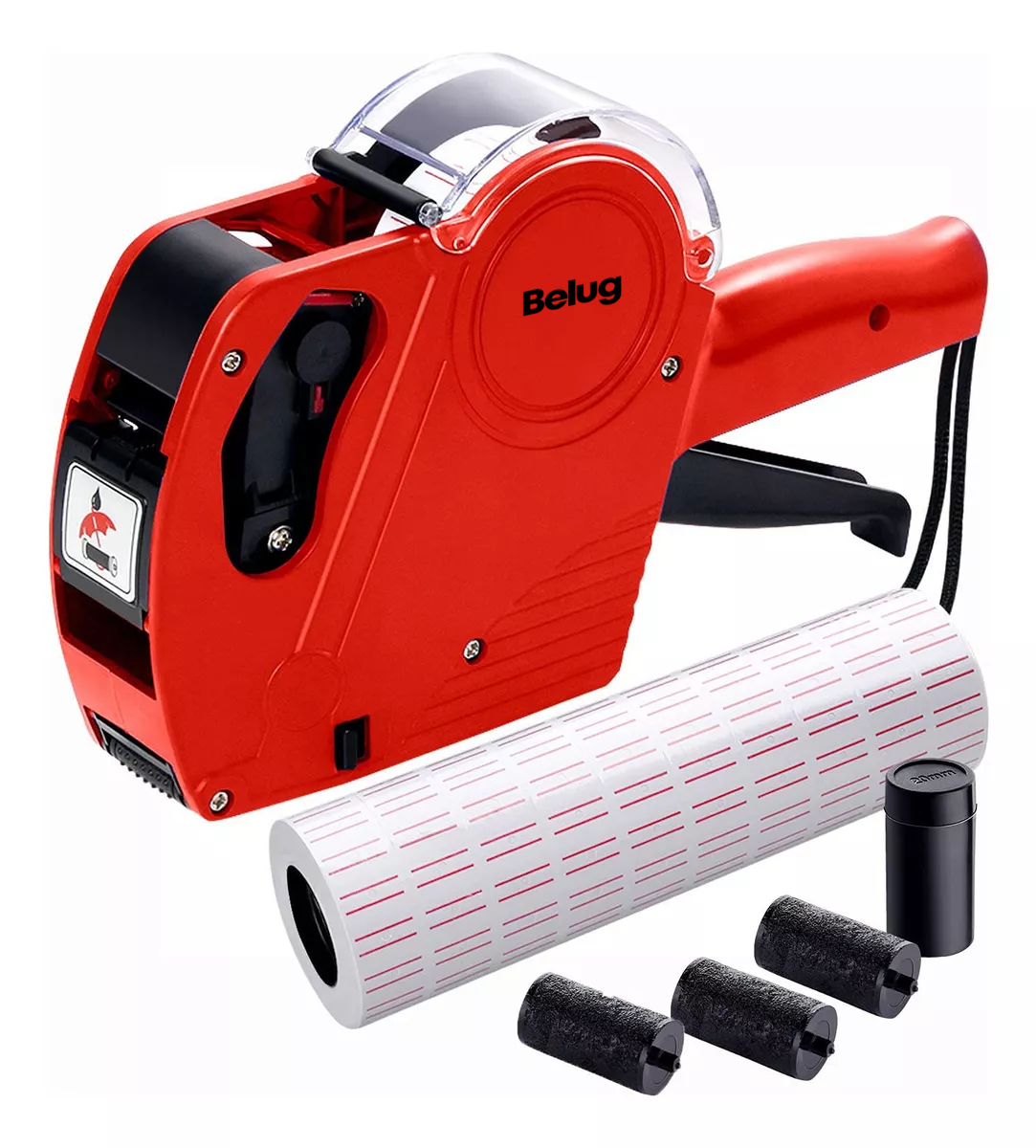 Foto 2 pulgar | Etiquetadora de Precio Belug Manual 8 Dígitos 10,000 Etiquetas Rojo