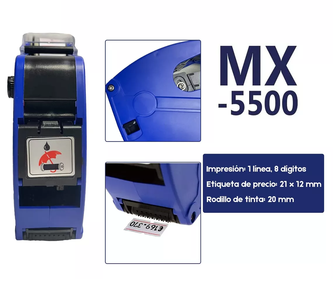 Foto 4 pulgar | Etiquetadora de Precio Manual 8 Dígitos 10,000 Etiquetas Azul