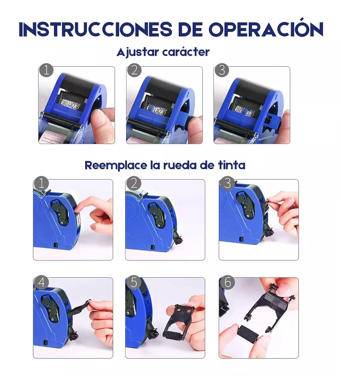 Foto 2 | Pistola Etiquetadora Lab.g Precio Manual 8 Digito 10,000 Etiquetas Azul
