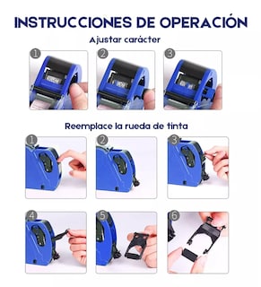 Foto 2 | Pistola Etiquetadora Lab.g Precio Manual 8 Digito 10,000 Etiquetas Azul