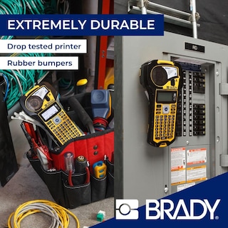Foto 2 | Impresora De Etiquetas Brady M210 Portátil Con Parachoques De Goma Amarilla - Venta Internacional.