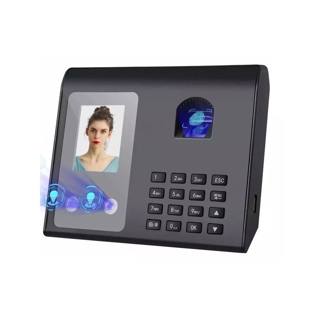 Reloj  Checador Biométrico 3 En 1 Con Detección Dactilar Y Facial Eo Safe Imports Esi-14307 Negro $1,879