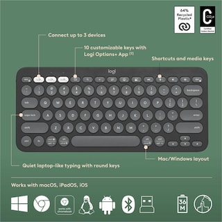 Foto 2 | Combo Teclado y Mouse Inalámbricos Logitech Negro