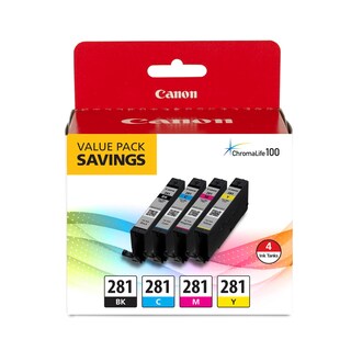 Foto 1 | Paquete De Tintas Canon Cli-281 Negro, Cian, Magenta Y Amarillo - Venta Internacional.
