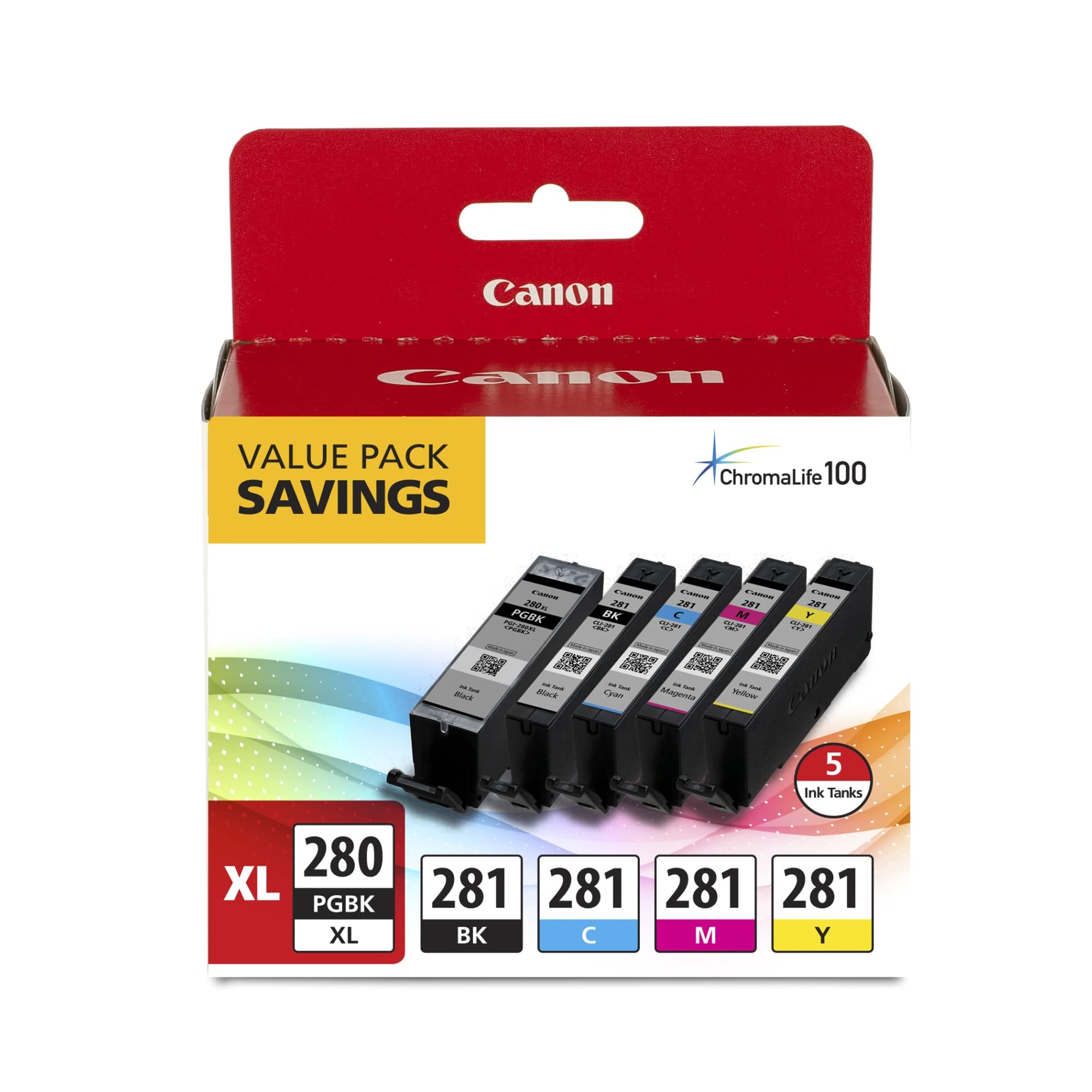 Foto 2 pulgar | Cartucho De Tinta Canon Pgi-280xl/cli-281, Paquete De 5 Colores Tr8520 - Venta Internacional.