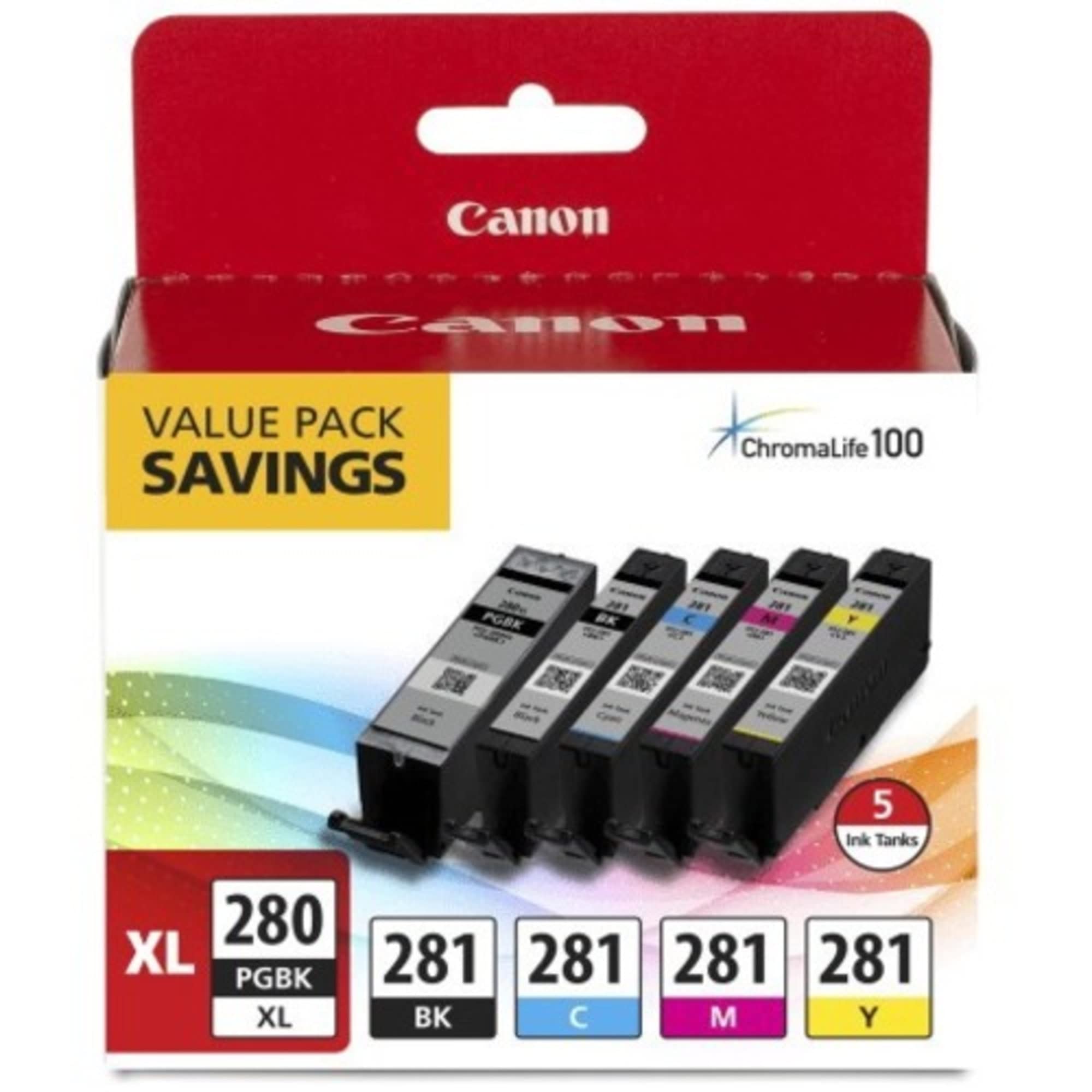 Foto 3 pulgar | Cartucho De Tinta Canon Pgi-280xl/cli-281, Paquete De 5 Colores Tr8520 - Venta Internacional.
