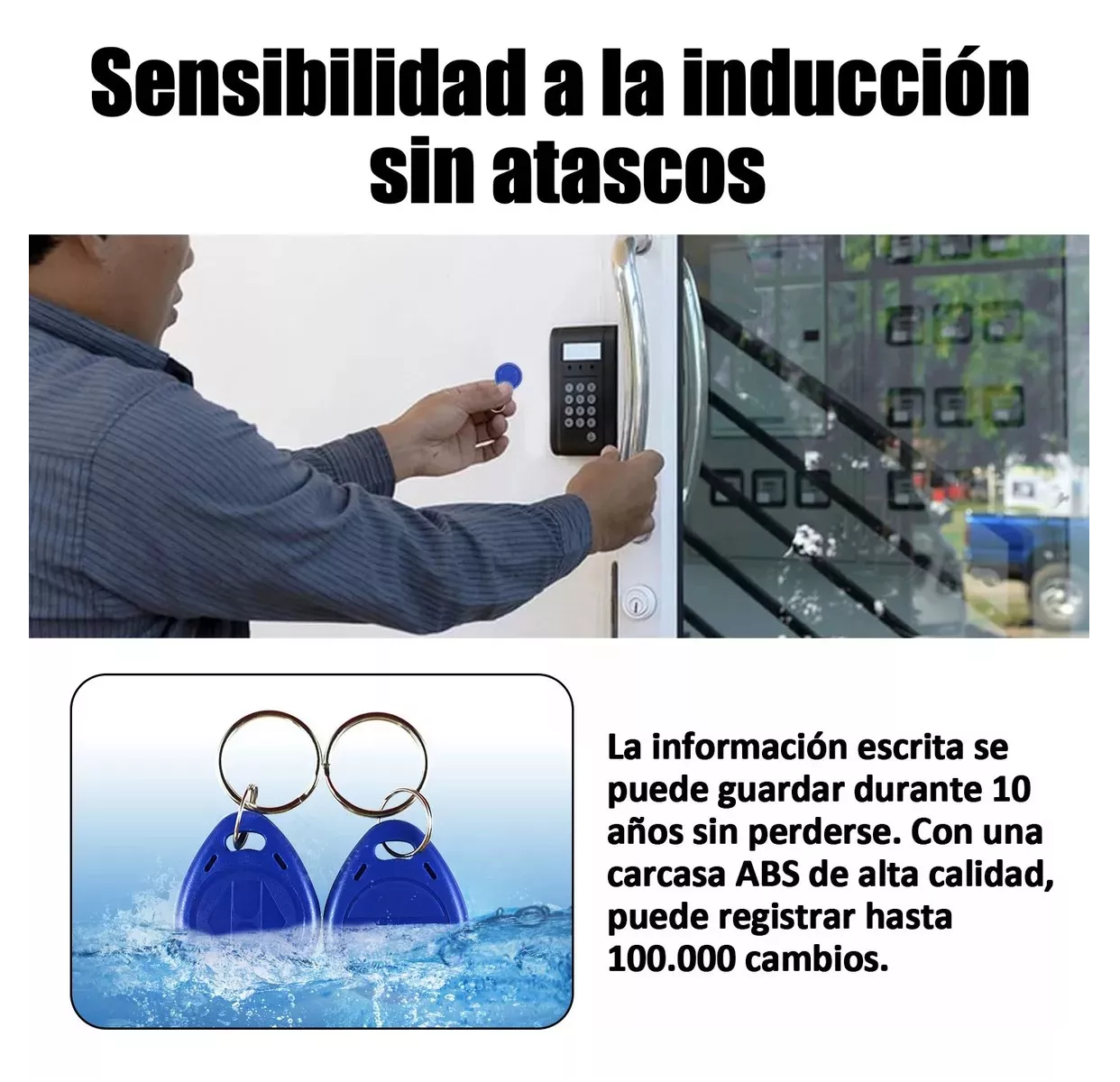 Foto 4 pulgar | Llaveros De Proximidad Rfid Tk4100 Em4100 De 125 Khz, 100 Un Azul