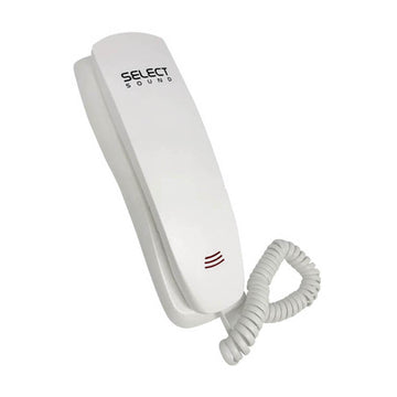 Teléfono Select Sound Blanco Montable en Pared con Funciones de Remarcado Pausa y Selección de Tono o Pulso