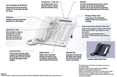 Foto 5 | Teléfono Panasonic Kx-t7730 Blanco-Venta Internacional