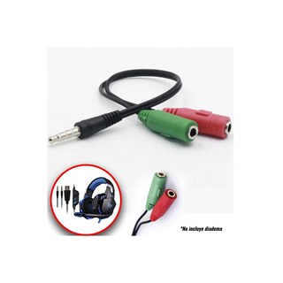 Foto 1 | Adaptador De Conector Divisor De Audio De 3,5 Mm Para Micrófono Ps4 Xbox - Venta Internacional.