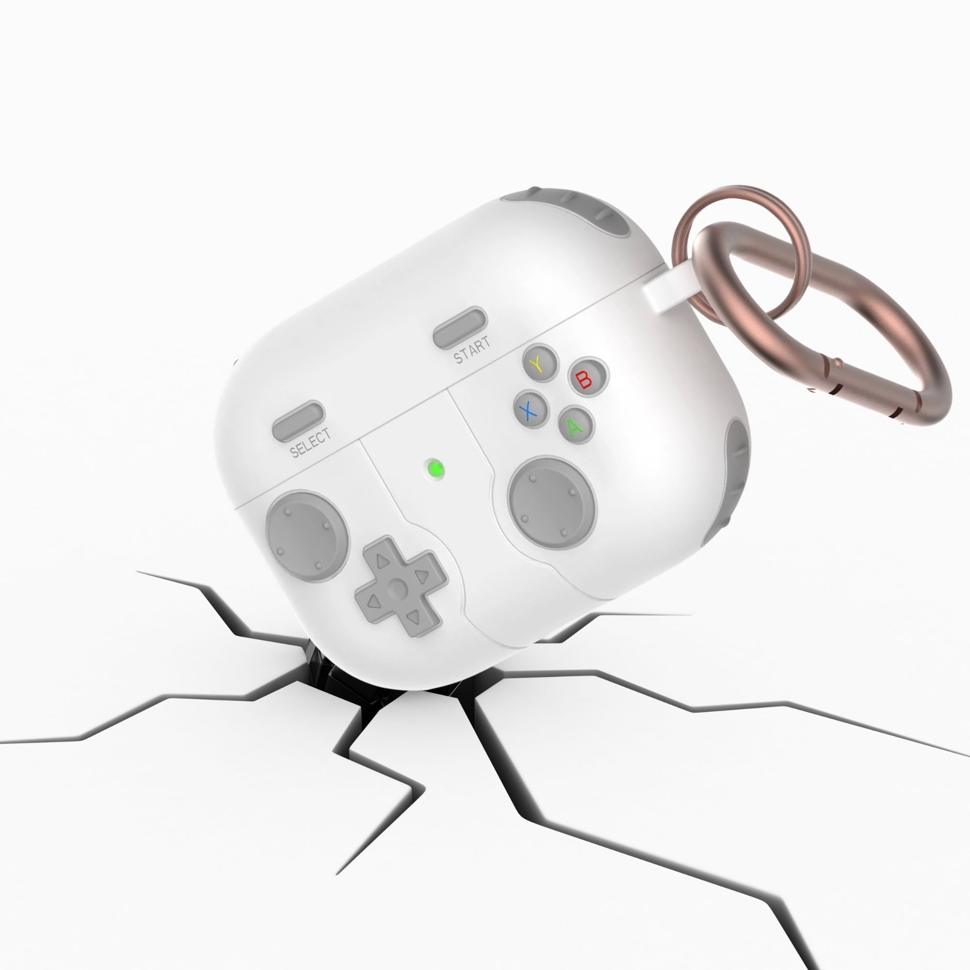 Foto 2 | Funda Protector de Uso Rudo Compatible con AirPods con Arnés Blancos AirPods Pro 1 y 2 Gen