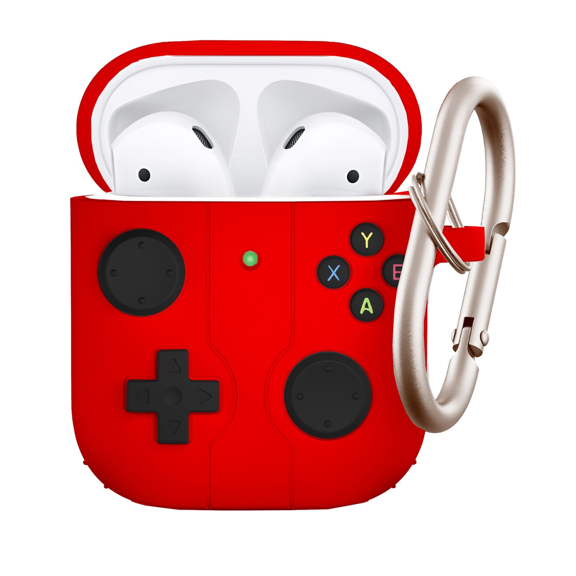 Foto 2 | Funda Protector de Uso Rudo Compatible con AirPods con Arnés Roja AirPods 1 y 2 Gen