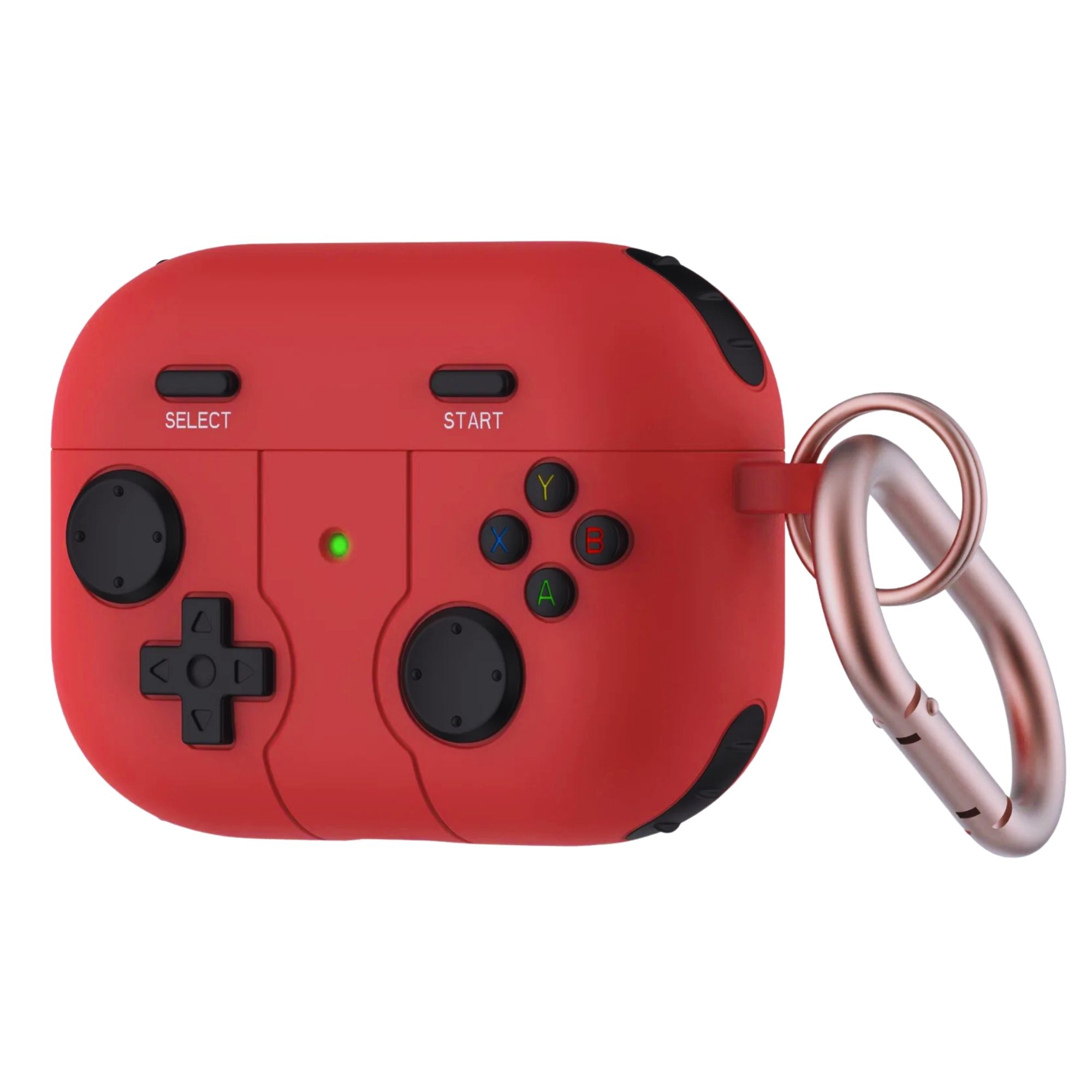 Foto 2 pulgar | Funda Protector de Uso Rudo Compatible con AirPods con Arnés Roja AirPods Pro 1 y 2 Gen