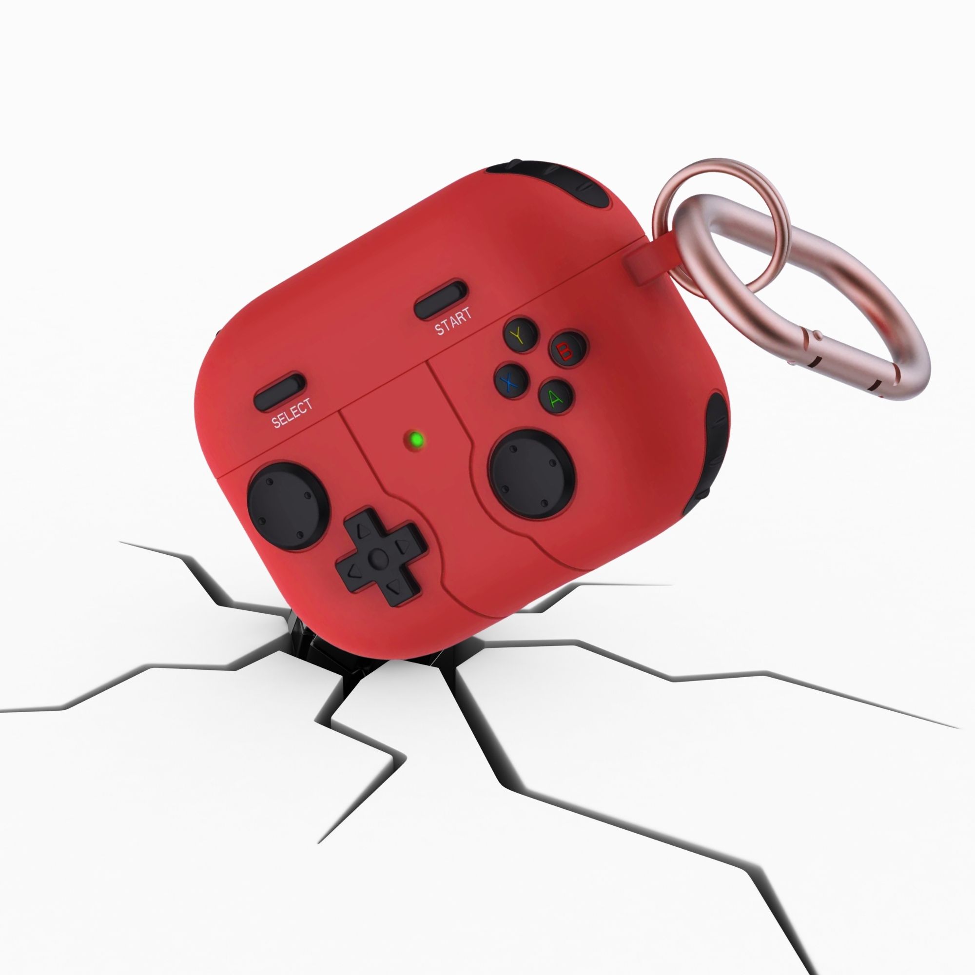 Foto 2 | Funda Protector de Uso Rudo Compatible con AirPods con Arnés Roja AirPods Pro 1 y 2 Gen