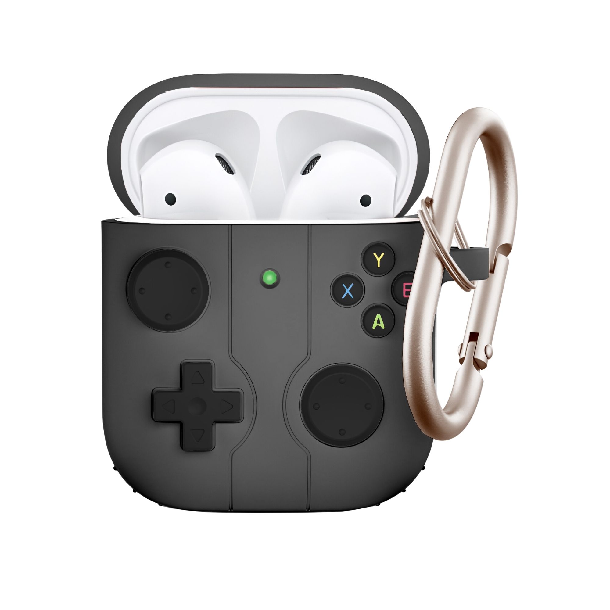 Foto 2 | Funda Protector de Uso Rudo Compatible con AirPods con Arnés Negra AirPods 1 y 2 Gen