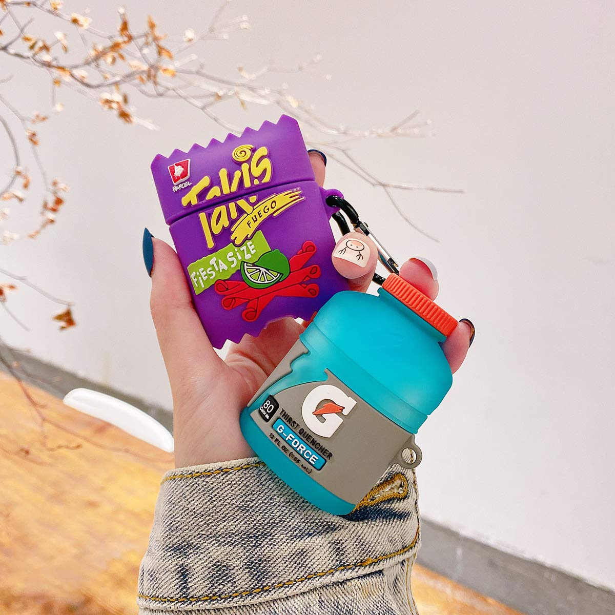 Foto 5 pulgar | Venta Internacional - [paquete De 2] Funda Para Airpods Alquar Ta-kisi Con Patatas Fritas Y Sport War