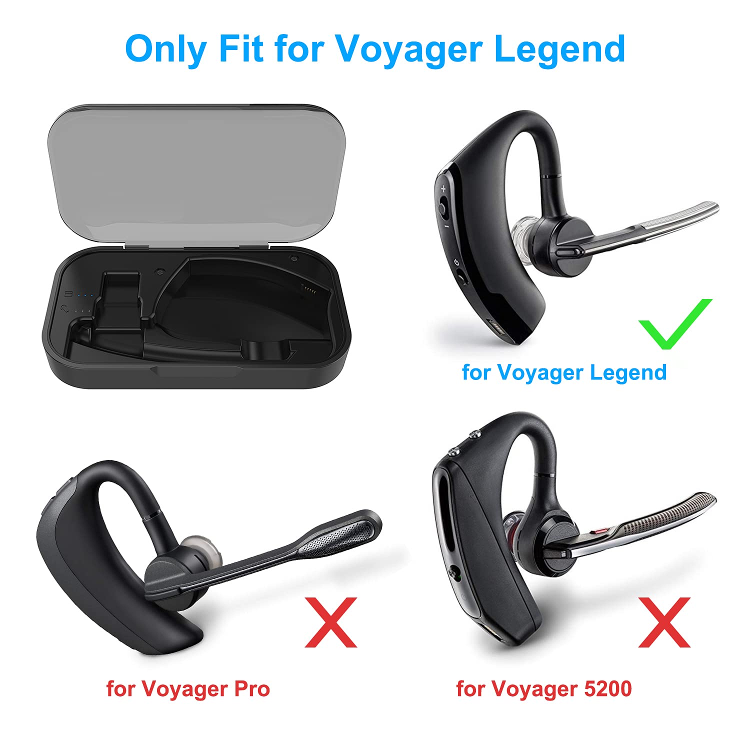 Foto 2 | Venta Internacional - Funda De Carga Eléctrica Klipdasse Para Plantronics Voyager Legend