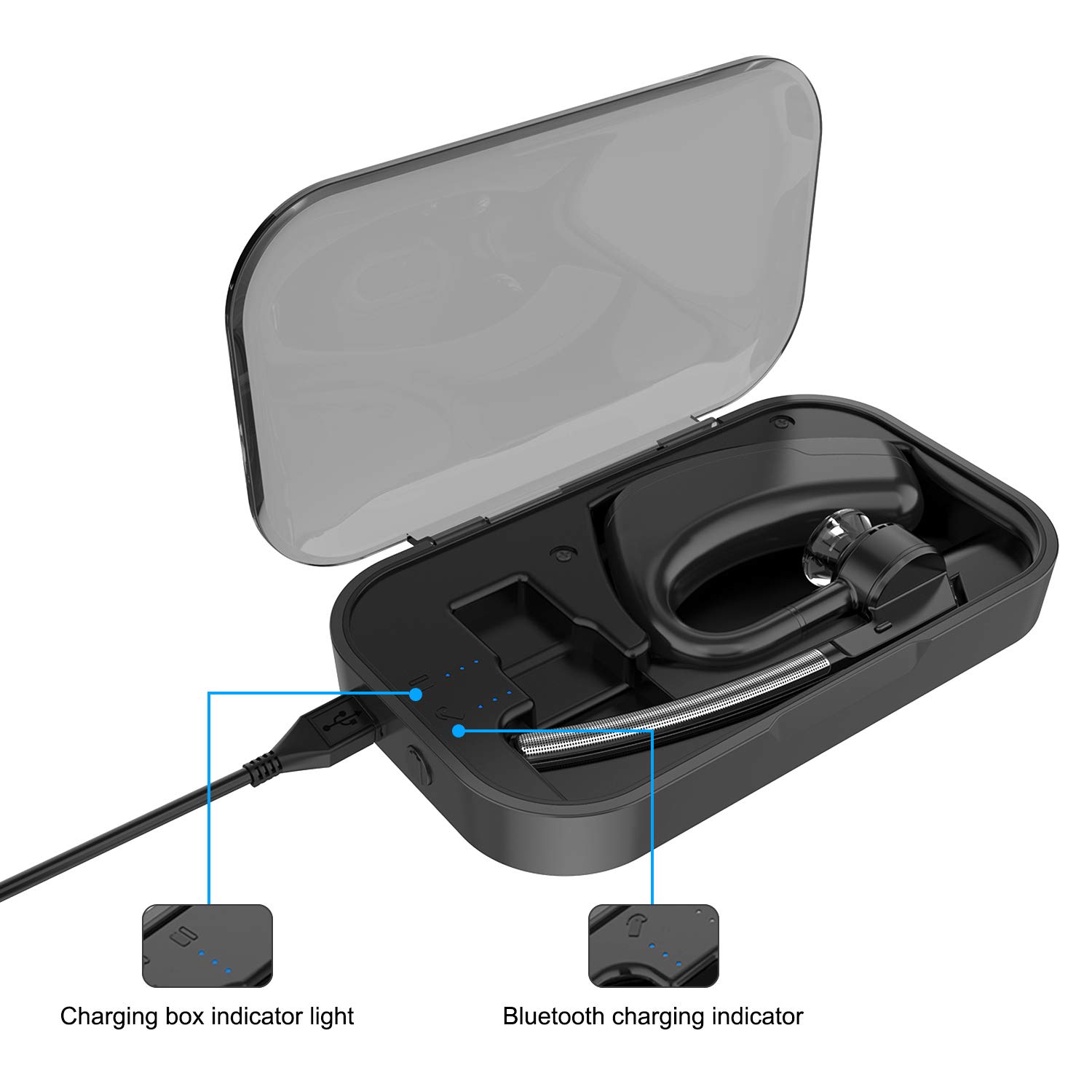 Foto 4 pulgar | Venta Internacional - Funda De Carga Eléctrica Klipdasse Para Plantronics Voyager Legend