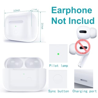 Foto 2 | Estuche de Carga Ffziqo Blanco para Airpods-Venta Internacional
