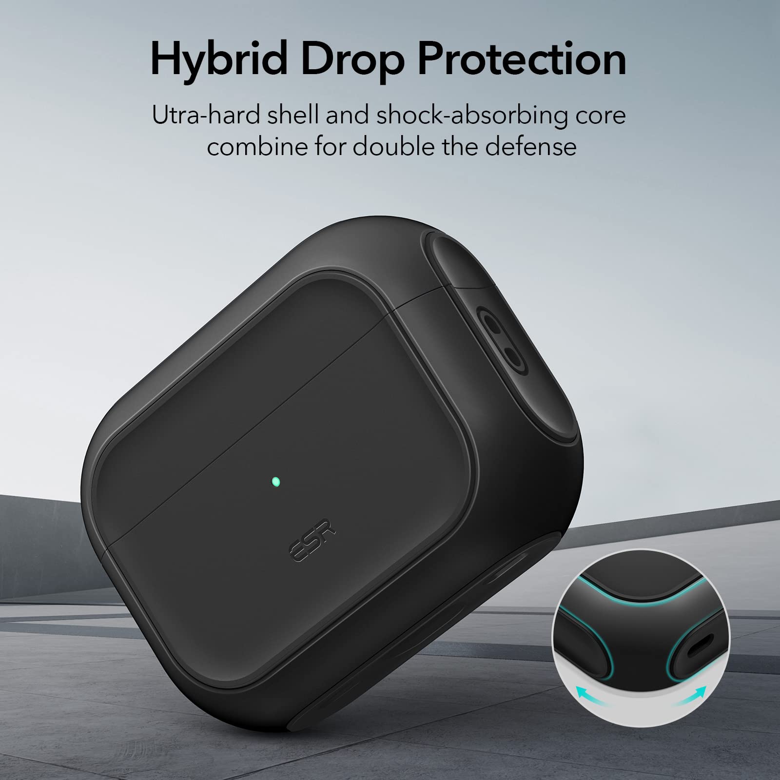 Foto 5 pulgar | Funda Para Airpods Pro Esr 2023/2022/2019 De 2.ª Y 1.ª Generación, Color Negro - Venta Internacional.