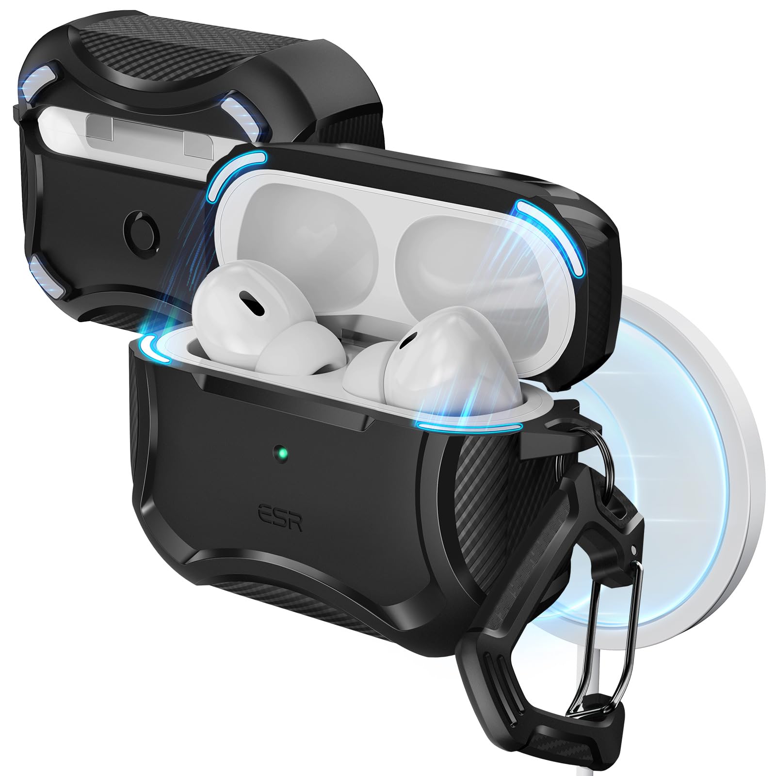 Foto 2 pulgar | Funda Para Airpods Pro Esr Halolock De Segunda Y Primera Generación Con Magsafe Bla - Venta Internacional.