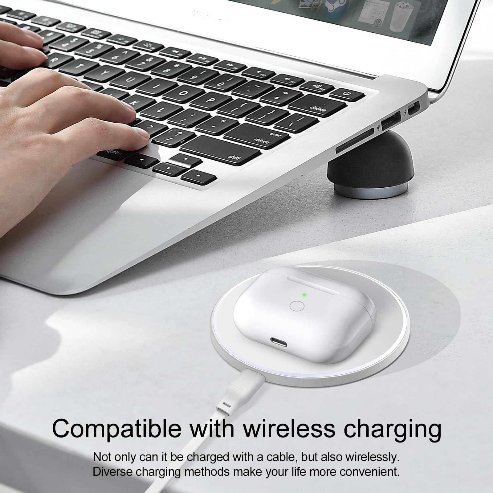 Foto 4 pulgar | Funda De Carga Inalámbrica De Repuesto Para Airpod De Tercera Generación, Blanca - Venta Internacional.